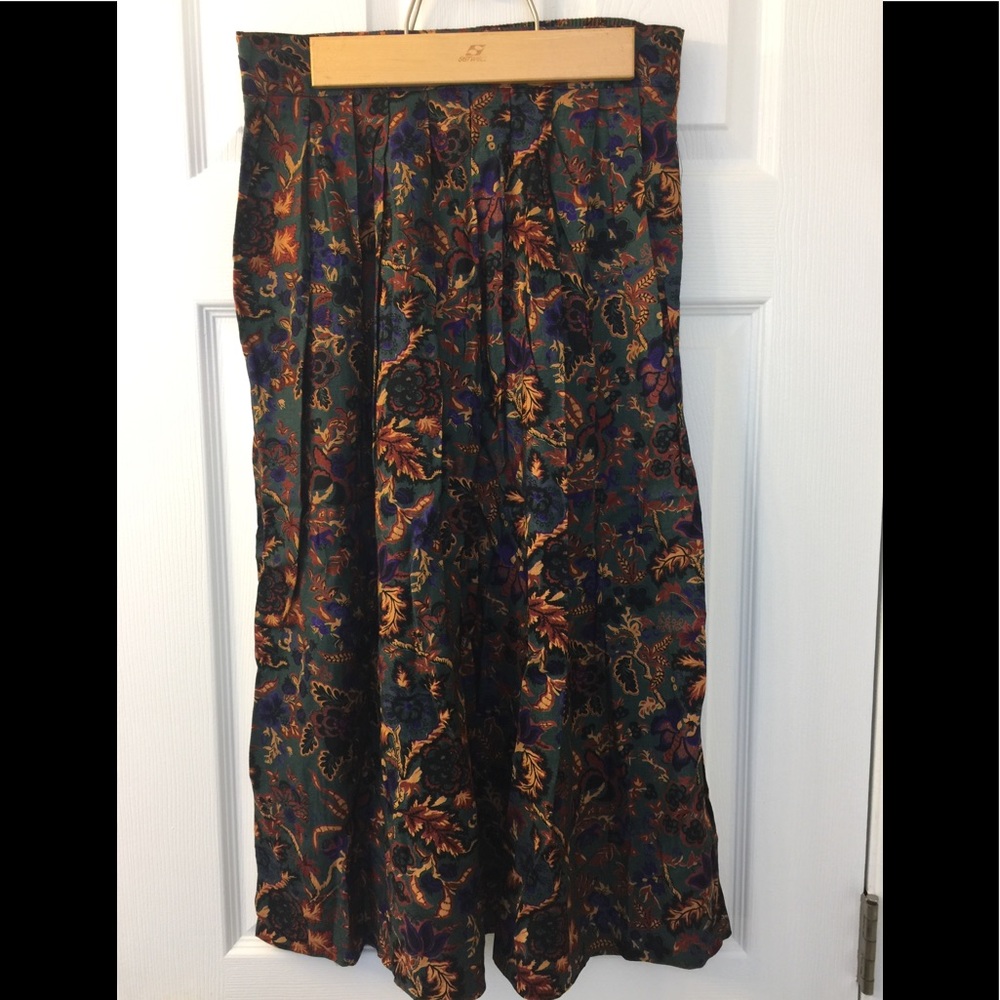 METRO NY Multi Color Floral Midi Skirt NWOT Size14